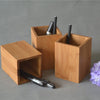 goodoma Bamboo Wood Desk Pen Pencil Holder Stand Multi Purpose Use Pencil Cup Pot Desk Organizer